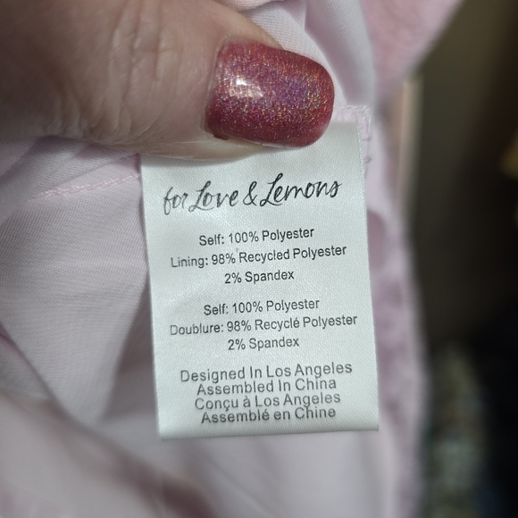 For Love And Lemons Carmela Mini Dress Purple NWT - Picture 15 of 16